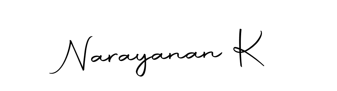 Design your own signature with our free online signature maker. With this signature software, you can create a handwritten (Autography-DOLnW) signature for name Narayanan K. Narayanan K signature style 10 images and pictures png
