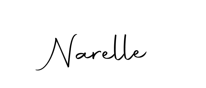 How to make Narelle name signature. Use Autography-DOLnW style for creating short signs online. This is the latest handwritten sign. Narelle signature style 10 images and pictures png