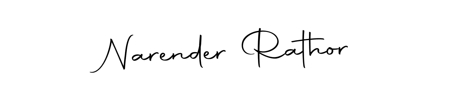 Design your own signature with our free online signature maker. With this signature software, you can create a handwritten (Autography-DOLnW) signature for name Narender Rathor. Narender Rathor signature style 10 images and pictures png