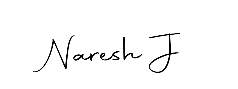 How to make Naresh J name signature. Use Autography-DOLnW style for creating short signs online. This is the latest handwritten sign. Naresh J signature style 10 images and pictures png