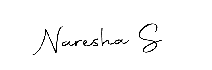 Use a signature maker to create a handwritten signature online. With this signature software, you can design (Autography-DOLnW) your own signature for name Naresha S. Naresha S signature style 10 images and pictures png