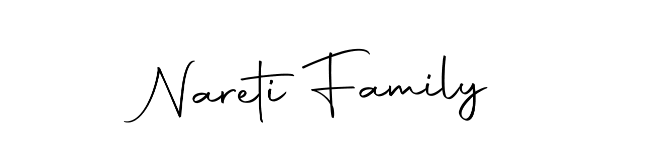 Use a signature maker to create a handwritten signature online. With this signature software, you can design (Autography-DOLnW) your own signature for name Nareti Family. Nareti Family signature style 10 images and pictures png