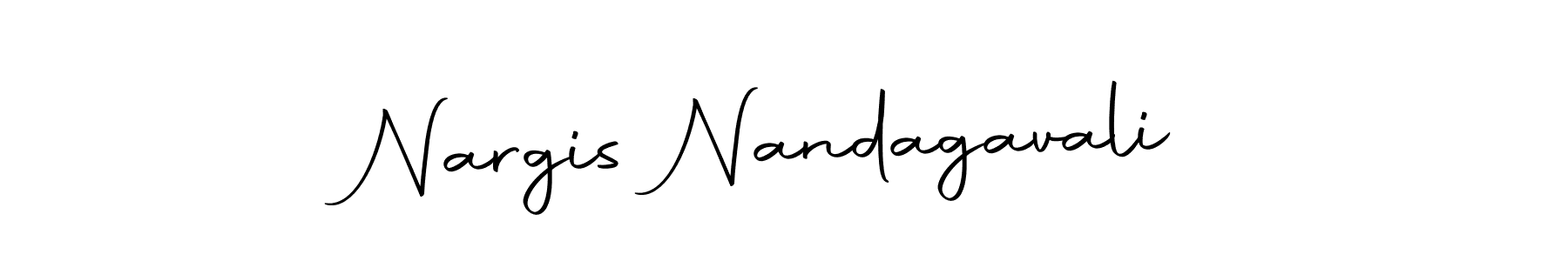 How to make Nargis Nandagavali name signature. Use Autography-DOLnW style for creating short signs online. This is the latest handwritten sign. Nargis Nandagavali signature style 10 images and pictures png