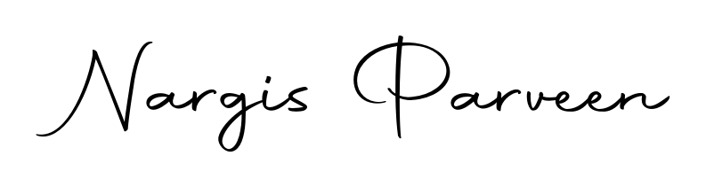 How to make Nargis Parveen name signature. Use Autography-DOLnW style for creating short signs online. This is the latest handwritten sign. Nargis Parveen signature style 10 images and pictures png