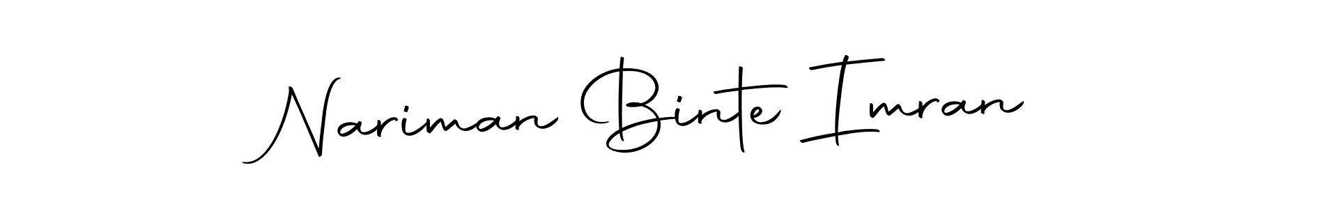 You should practise on your own different ways (Autography-DOLnW) to write your name (Nariman Binte Imran) in signature. don't let someone else do it for you. Nariman Binte Imran signature style 10 images and pictures png