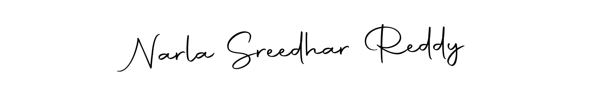 Create a beautiful signature design for name Narla Sreedhar Reddy. With this signature (Autography-DOLnW) fonts, you can make a handwritten signature for free. Narla Sreedhar Reddy signature style 10 images and pictures png