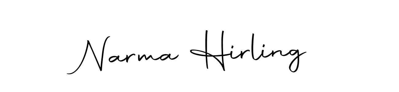 Make a beautiful signature design for name Narma Hirling. With this signature (Autography-DOLnW) style, you can create a handwritten signature for free. Narma Hirling signature style 10 images and pictures png