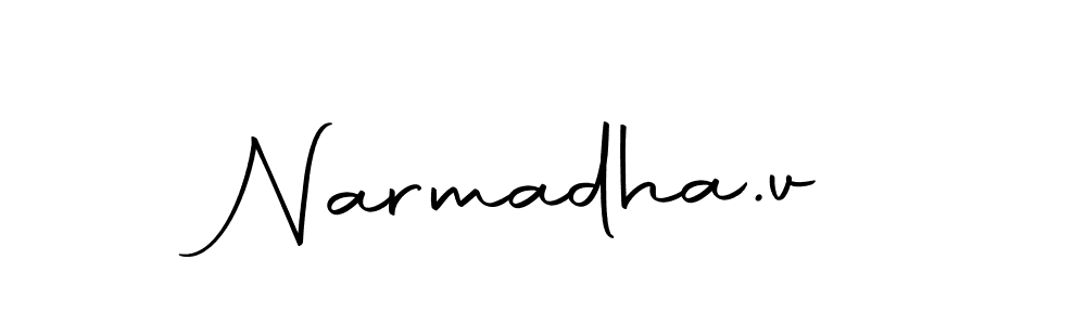 Use a signature maker to create a handwritten signature online. With this signature software, you can design (Autography-DOLnW) your own signature for name Narmadha.v. Narmadha.v signature style 10 images and pictures png