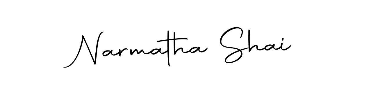 Design your own signature with our free online signature maker. With this signature software, you can create a handwritten (Autography-DOLnW) signature for name Narmatha Shai. Narmatha Shai signature style 10 images and pictures png