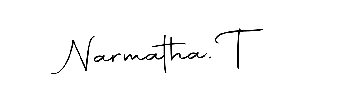 Create a beautiful signature design for name Narmatha. T. With this signature (Autography-DOLnW) fonts, you can make a handwritten signature for free. Narmatha. T signature style 10 images and pictures png