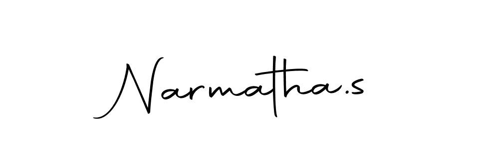 Use a signature maker to create a handwritten signature online. With this signature software, you can design (Autography-DOLnW) your own signature for name Narmatha.s. Narmatha.s signature style 10 images and pictures png