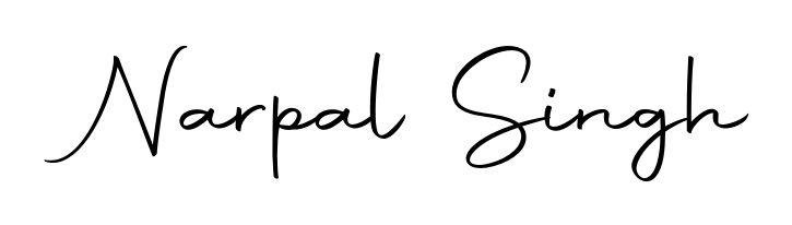 Try this chic Narpal Singh handwritten sign style. Using Autography-DOLnW font elements, it gives your name a sleek, memorable identity. Narpal Singh signature style 10 images and pictures png