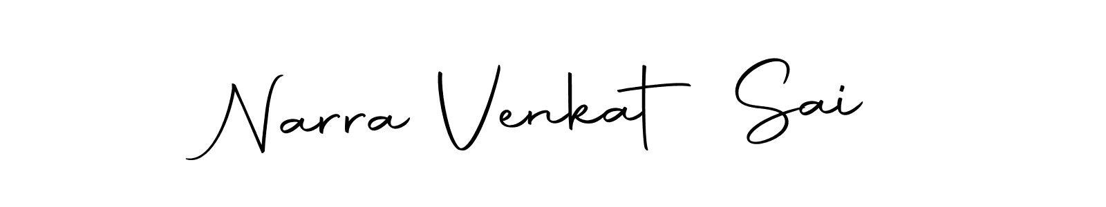 Create a beautiful signature design for name Narra Venkat Sai. With this signature (Autography-DOLnW) fonts, you can make a handwritten signature for free. Narra Venkat Sai signature style 10 images and pictures png