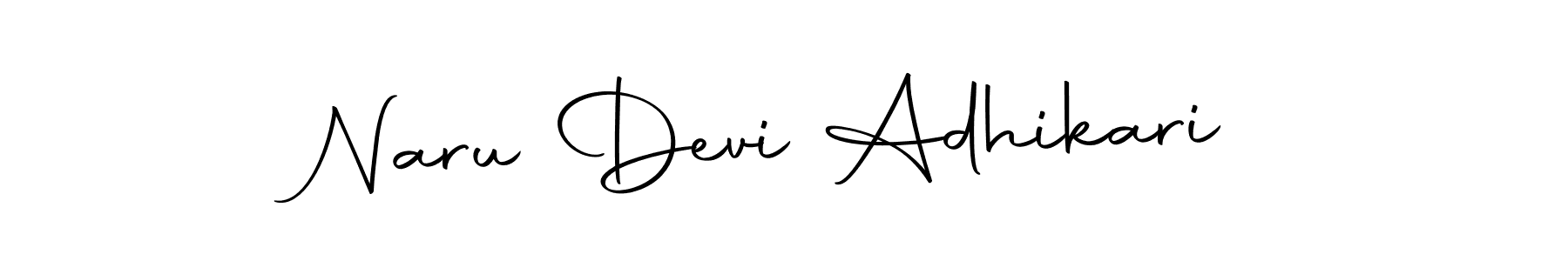 Design your own signature with our free online signature maker. With this signature software, you can create a handwritten (Autography-DOLnW) signature for name Naru Devi Adhikari. Naru Devi Adhikari signature style 10 images and pictures png