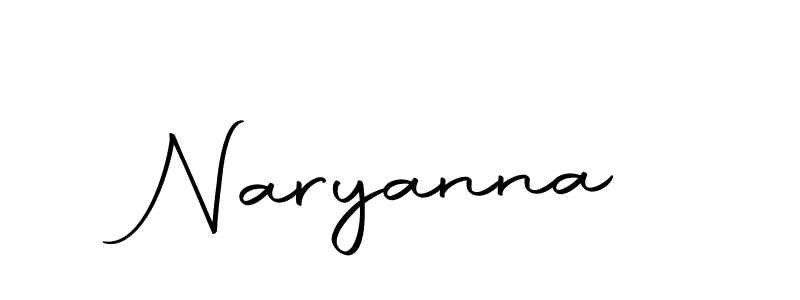 Design your own signature with our free online signature maker. With this signature software, you can create a handwritten (Autography-DOLnW) signature for name Naryanna. Naryanna signature style 10 images and pictures png