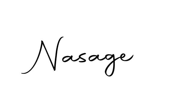 Use a signature maker to create a handwritten signature online. With this signature software, you can design (Autography-DOLnW) your own signature for name Nasage. Nasage signature style 10 images and pictures png