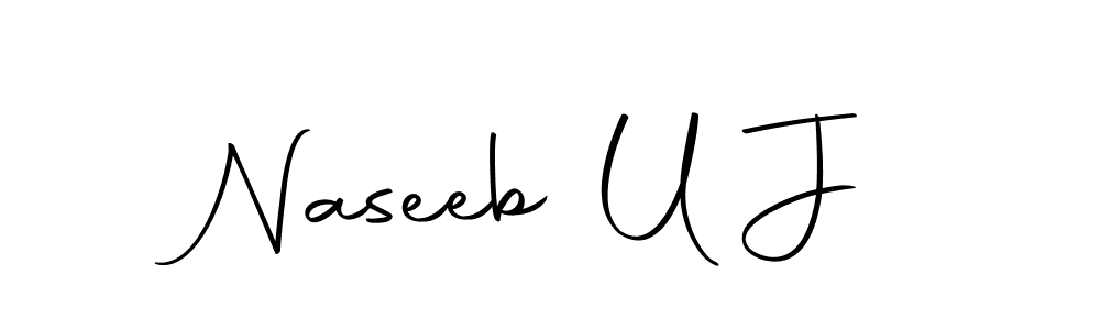 You should practise on your own different ways (Autography-DOLnW) to write your name (Naseeb U J) in signature. don't let someone else do it for you. Naseeb U J signature style 10 images and pictures png