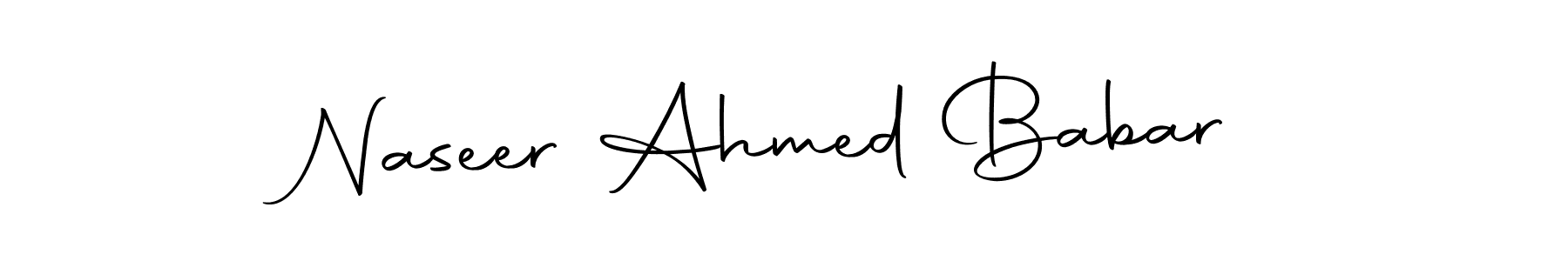 The best way (Autography-DOLnW) to make a short signature is to pick only two or three words in your name. The name Naseer Ahmed Babar include a total of six letters. For converting this name. Naseer Ahmed Babar signature style 10 images and pictures png