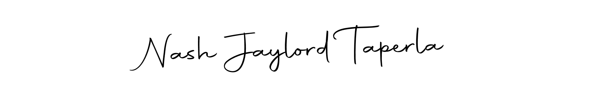 How to make Nash Jaylord Taperla name signature. Use Autography-DOLnW style for creating short signs online. This is the latest handwritten sign. Nash Jaylord Taperla signature style 10 images and pictures png