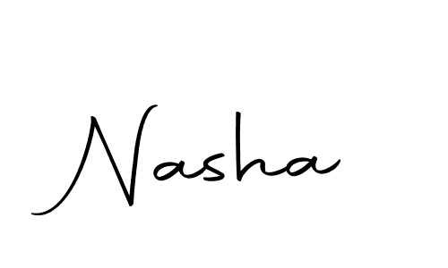 Create a beautiful signature design for name Nasha. With this signature (Autography-DOLnW) fonts, you can make a handwritten signature for free. Nasha signature style 10 images and pictures png