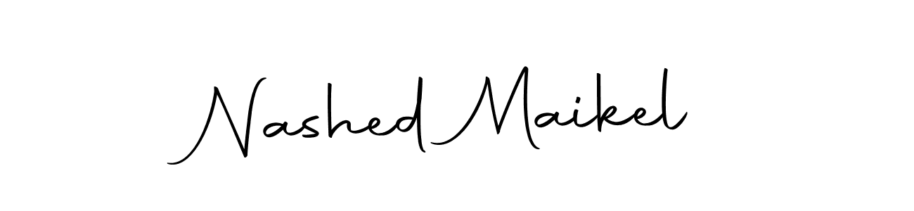 How to make Nashed Maikel name signature. Use Autography-DOLnW style for creating short signs online. This is the latest handwritten sign. Nashed Maikel signature style 10 images and pictures png
