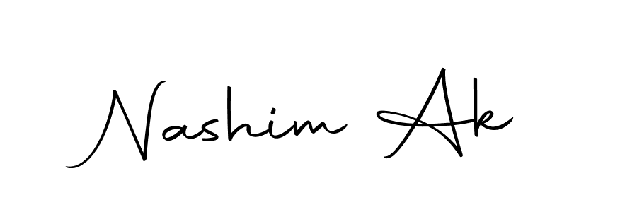 Use a signature maker to create a handwritten signature online. With this signature software, you can design (Autography-DOLnW) your own signature for name Nashim Ak. Nashim Ak signature style 10 images and pictures png
