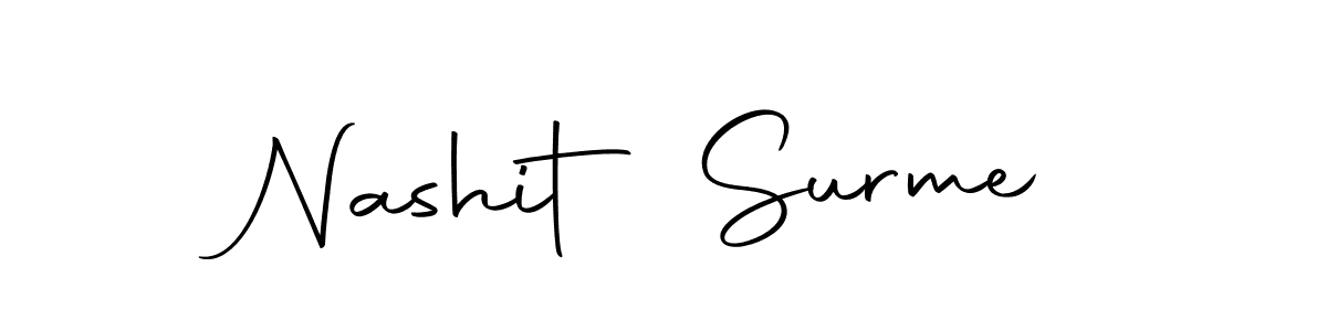 The best way (Autography-DOLnW) to make a short signature is to pick only two or three words in your name. The name Nashit Surme include a total of six letters. For converting this name. Nashit Surme signature style 10 images and pictures png