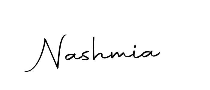 Make a beautiful signature design for name Nashmia. With this signature (Autography-DOLnW) style, you can create a handwritten signature for free. Nashmia signature style 10 images and pictures png