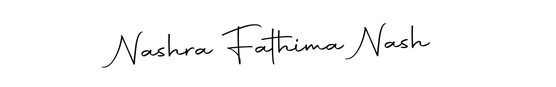 How to make Nashra Fathima Nash name signature. Use Autography-DOLnW style for creating short signs online. This is the latest handwritten sign. Nashra Fathima Nash signature style 10 images and pictures png