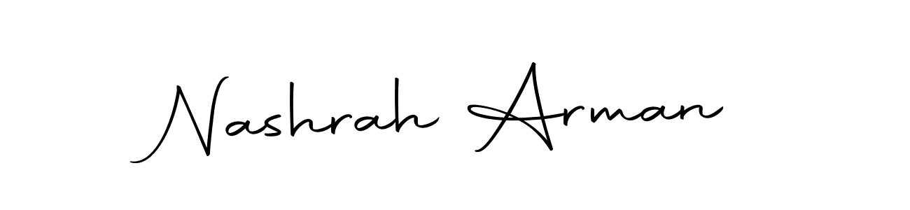 Also we have Nashrah Arman name is the best signature style. Create professional handwritten signature collection using Autography-DOLnW autograph style. Nashrah Arman signature style 10 images and pictures png