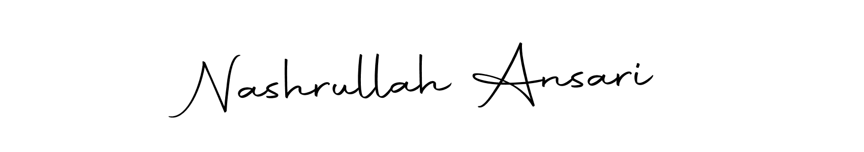 Design your own signature with our free online signature maker. With this signature software, you can create a handwritten (Autography-DOLnW) signature for name Nashrullah Ansari. Nashrullah Ansari signature style 10 images and pictures png