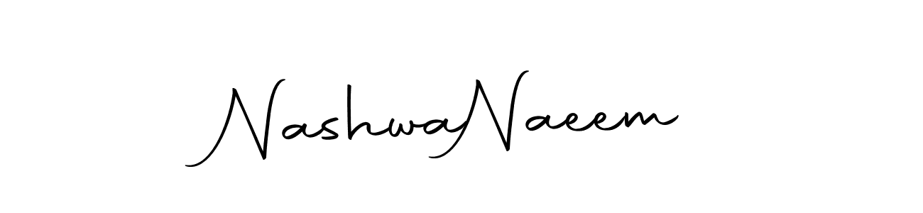 if you are searching for the best signature style for your name Nashwa  Naeem. so please give up your signature search. here we have designed multiple signature styles  using Autography-DOLnW. Nashwa  Naeem signature style 10 images and pictures png