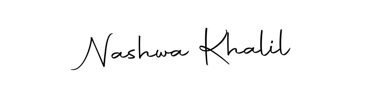 Make a short Nashwa Khalil signature style. Manage your documents anywhere anytime using Autography-DOLnW. Create and add eSignatures, submit forms, share and send files easily. Nashwa Khalil signature style 10 images and pictures png