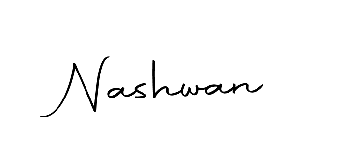 Design your own signature with our free online signature maker. With this signature software, you can create a handwritten (Autography-DOLnW) signature for name Nashwan. Nashwan signature style 10 images and pictures png