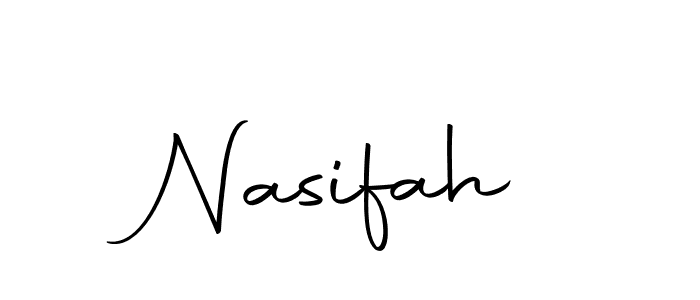 Use a signature maker to create a handwritten signature online. With this signature software, you can design (Autography-DOLnW) your own signature for name Nasifah. Nasifah signature style 10 images and pictures png