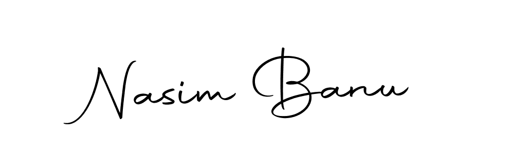 Make a beautiful signature design for name Nasim Banu. With this signature (Autography-DOLnW) style, you can create a handwritten signature for free. Nasim Banu signature style 10 images and pictures png