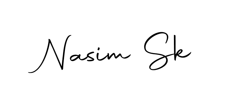 if you are searching for the best signature style for your name Nasim Sk. so please give up your signature search. here we have designed multiple signature styles  using Autography-DOLnW. Nasim Sk signature style 10 images and pictures png