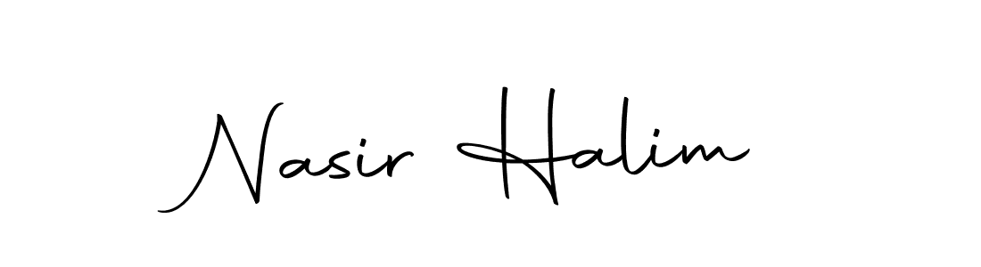 Autography-DOLnW is a professional signature style that is perfect for those who want to add a touch of class to their signature. It is also a great choice for those who want to make their signature more unique. Get Nasir Halim name to fancy signature for free. Nasir Halim signature style 10 images and pictures png