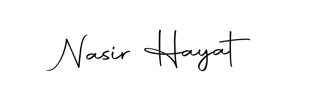 Use a signature maker to create a handwritten signature online. With this signature software, you can design (Autography-DOLnW) your own signature for name Nasir Hayat. Nasir Hayat signature style 10 images and pictures png