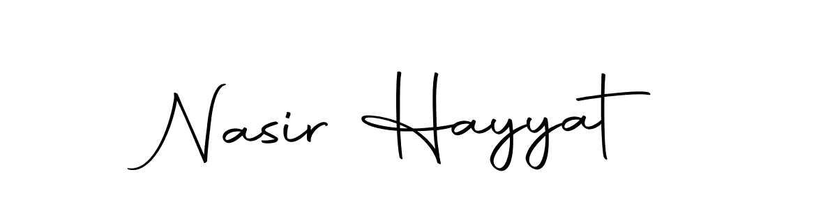 Use a signature maker to create a handwritten signature online. With this signature software, you can design (Autography-DOLnW) your own signature for name Nasir Hayyat. Nasir Hayyat signature style 10 images and pictures png