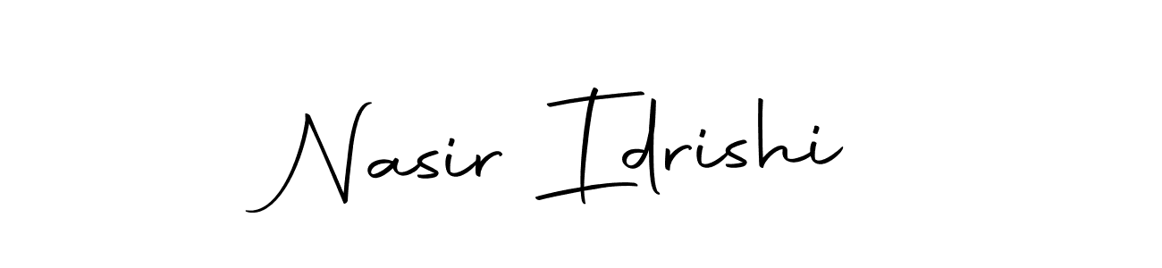 How to make Nasir Idrishi name signature. Use Autography-DOLnW style for creating short signs online. This is the latest handwritten sign. Nasir Idrishi signature style 10 images and pictures png