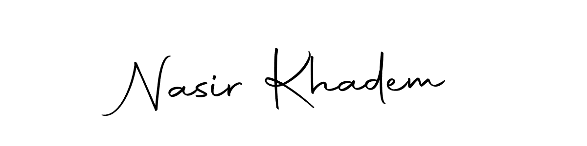 Make a beautiful signature design for name Nasir Khadem. Use this online signature maker to create a handwritten signature for free. Nasir Khadem signature style 10 images and pictures png