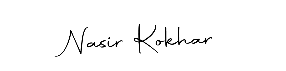 Use a signature maker to create a handwritten signature online. With this signature software, you can design (Autography-DOLnW) your own signature for name Nasir Kokhar. Nasir Kokhar signature style 10 images and pictures png