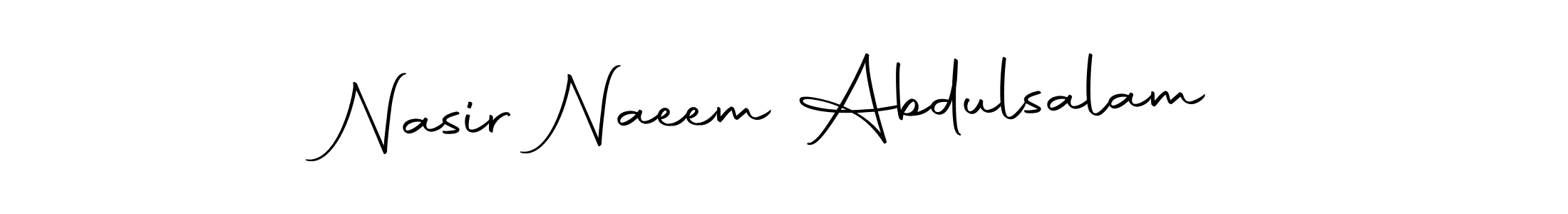 Make a beautiful signature design for name Nasir Naeem Abdulsalam. With this signature (Autography-DOLnW) style, you can create a handwritten signature for free. Nasir Naeem Abdulsalam signature style 10 images and pictures png