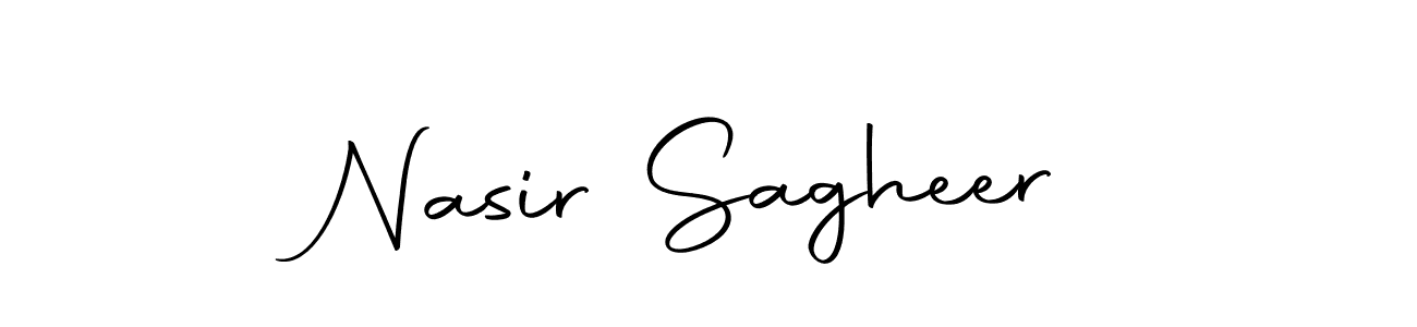 The best way (Autography-DOLnW) to make a short signature is to pick only two or three words in your name. The name Nasir Sagheer include a total of six letters. For converting this name. Nasir Sagheer signature style 10 images and pictures png