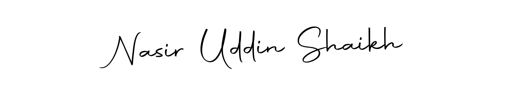 You should practise on your own different ways (Autography-DOLnW) to write your name (Nasir Uddin Shaikh) in signature. don't let someone else do it for you. Nasir Uddin Shaikh signature style 10 images and pictures png