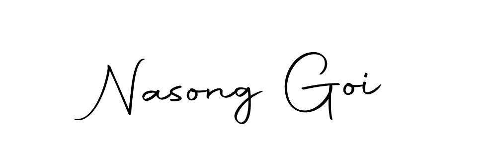 Create a beautiful signature design for name Nasong Goi. With this signature (Autography-DOLnW) fonts, you can make a handwritten signature for free. Nasong Goi signature style 10 images and pictures png
