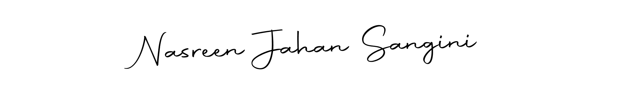 Use a signature maker to create a handwritten signature online. With this signature software, you can design (Autography-DOLnW) your own signature for name Nasreen Jahan Sangini. Nasreen Jahan Sangini signature style 10 images and pictures png