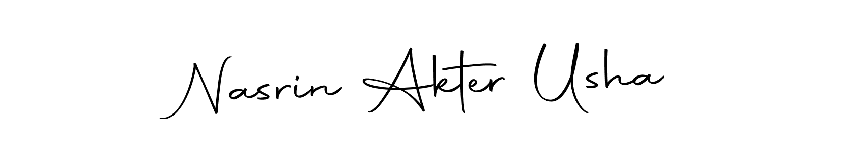 This is the best signature style for the Nasrin Akter Usha name. Also you like these signature font (Autography-DOLnW). Mix name signature. Nasrin Akter Usha signature style 10 images and pictures png