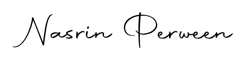 A sleek calligraphic signature for name Nasrin Perween utilizing Autography-DOLnW styling. Great for adding personal signatures to photos and art. Nasrin Perween signature style 10 images and pictures png